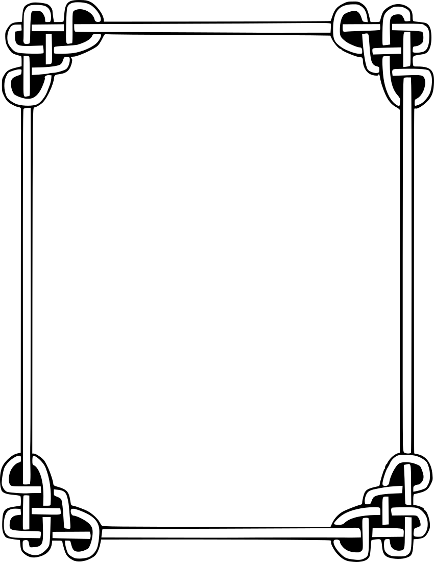 850x1100 Lines Clipart Bottom Border