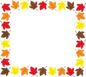 300x270 October Border Clipart