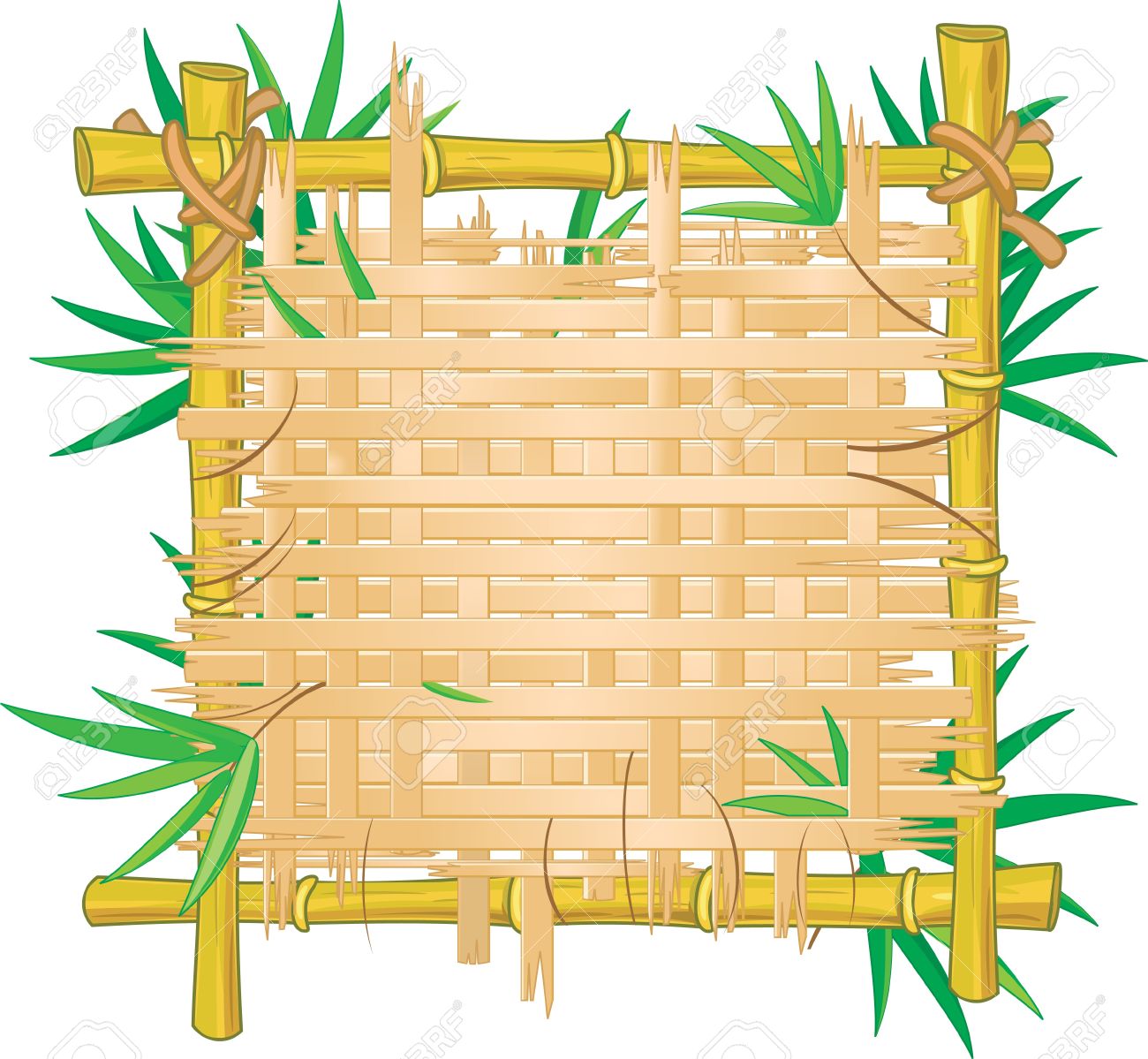 1300x1199 Bamboo Clipart Rustic Wood Frame