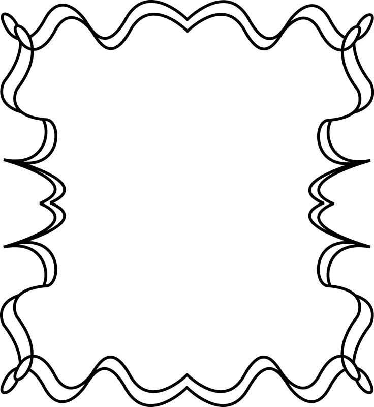 736x800 Black And White Border Clip Art
