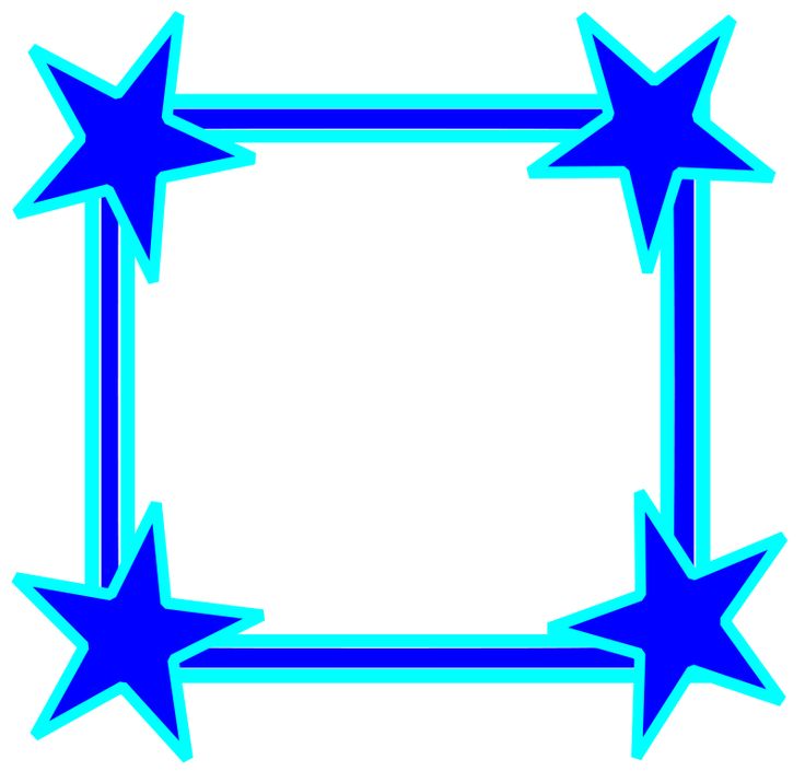 736x716 Blue Borders Clip Art