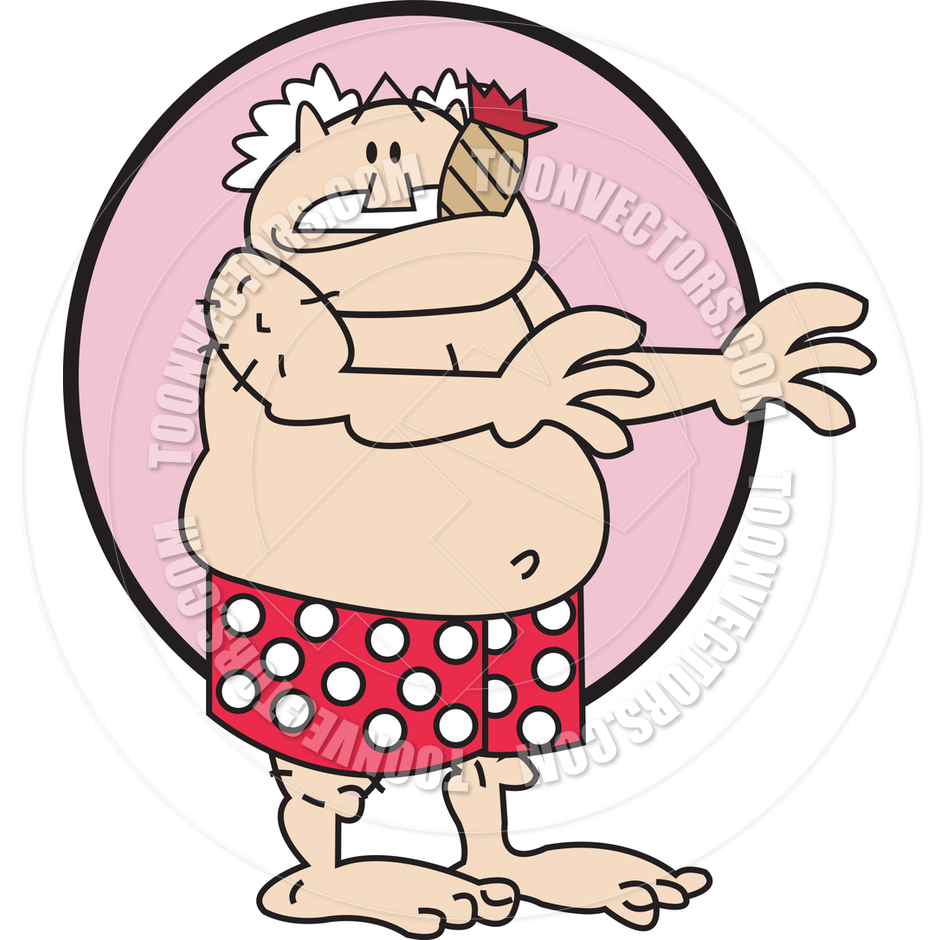 940x940 Cartoon Boss Underwear Vector Illustration By Clip Art Guy Toon