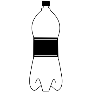 300x300 Black Amp White Clipart Bottle