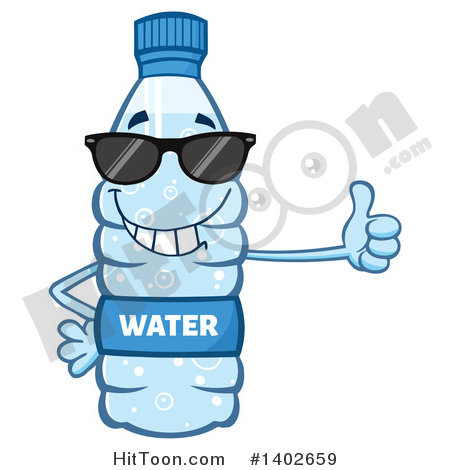 450x470 Water Bottle Mascot Clipart