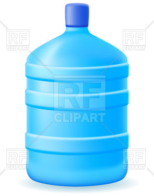 314x400 Water In A Big Blue Office Plastic Bottle Royalty Free Vector Clip