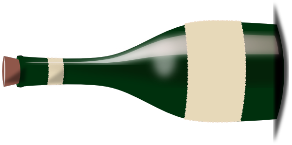 600x298 Large Blank Wine Bottle Clip Art