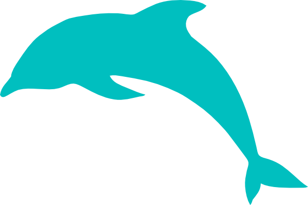600x400 Blue Dolphin Clip Art
