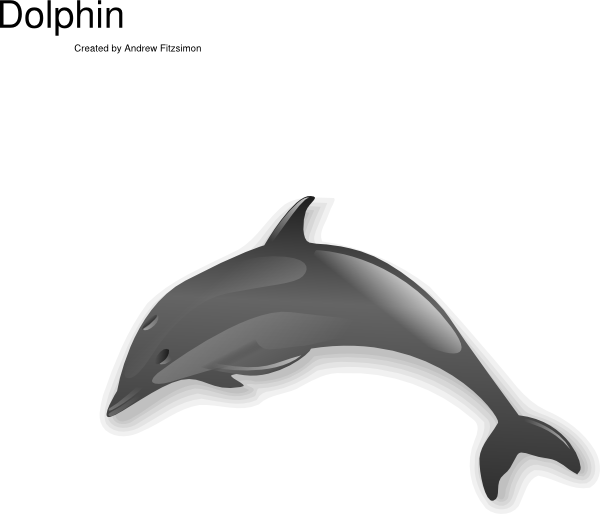 600x514 Jumping Dolphin Clip Art
