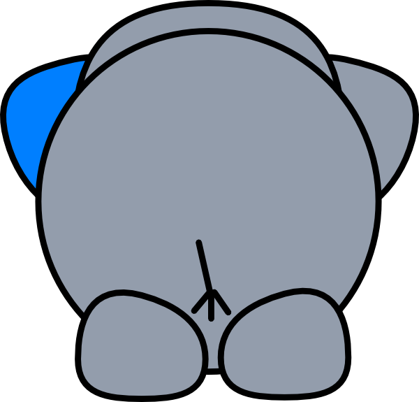 600x575 Elephant Butt Clip Art