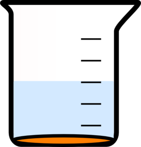 288x300 Beaker With Painted Bottom And Water Clip Art