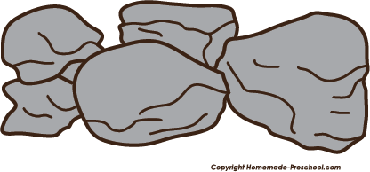 416x194 Boulders Clipart Black And White