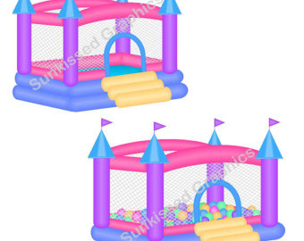 340x270 Bounce House Clipart Etsy