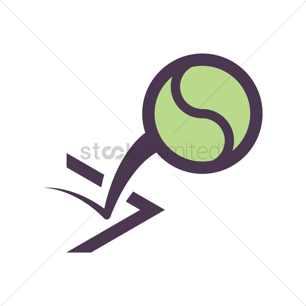1300x1300 Bouncing Tennis Ball Vector Image