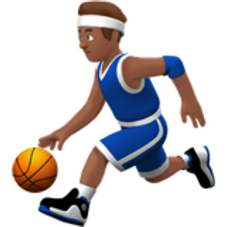 256x256 Man Bouncing Ball Medium Skin Tone Emoji U 26f9, U 1f3fd, U 200d