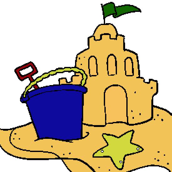 550x550 Sand Castle Clipart