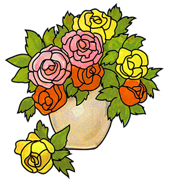 335x354 Bouquet Clipart Vase Clip Art