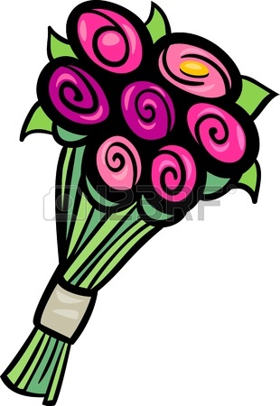 310x450 Cartoon Illustration Of Flowers Bunch Or Bouquet Clip Art Royalty