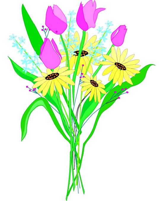 550x680 Beautiful Clipart Flower Bouquet