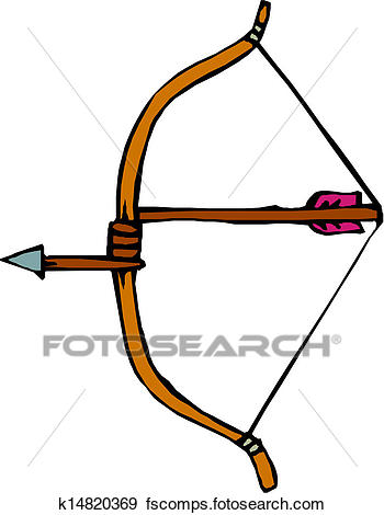 350x470 Clip Art Of Bow And Arrow K14820369