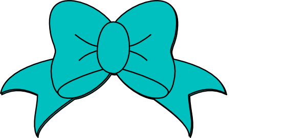 600x271 Teal Minnie Mouse Bow Clip Art
