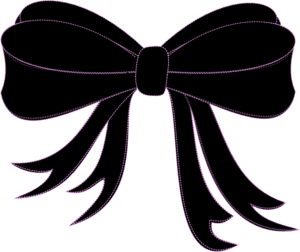 300x252 Black Bow Ribbon Clip Art