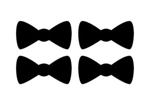 300x206 Bow Tie Silhouette Cut Outs ~ Die Cut Bow Tie Shapes ~ Card Making