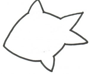 311x250 Hair Bow Coloring Sheets Bow Coloring Sheet Fish Pattern Cut Out