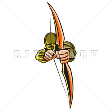 361x361 Sports Clipart Image Of Bow Hunting Graphic Arrow Hunter Man
