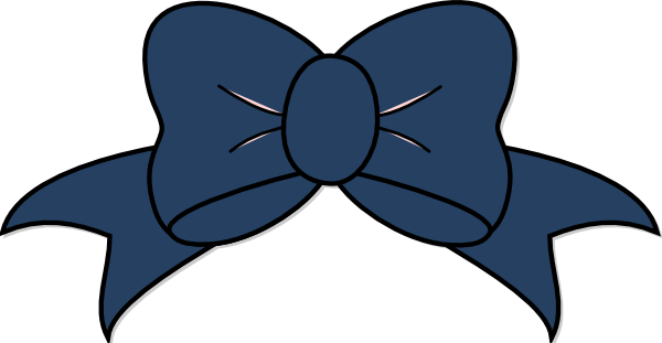 600x311 Blue Bow Clipart