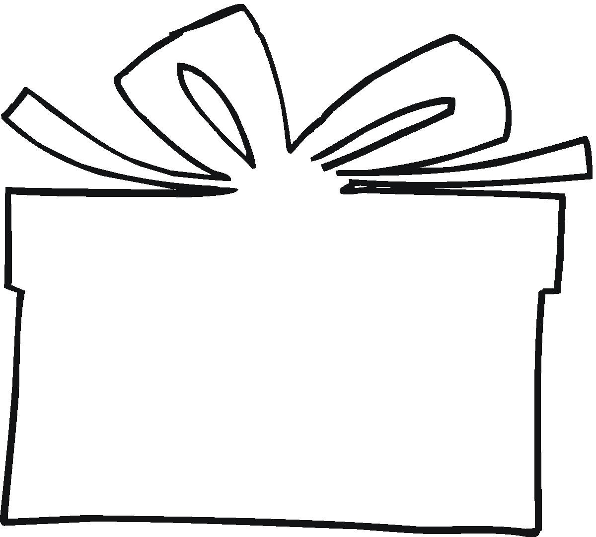 1200x1080 Gift Clipart Outline