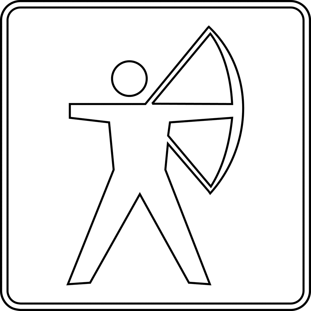 1024x1024 Archer, Outline Clipart Etc