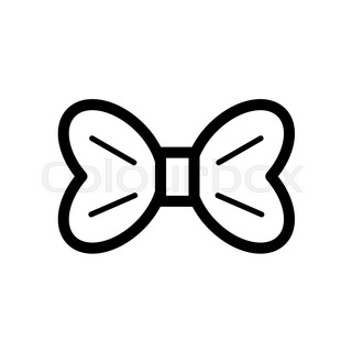 320x320 Vector Black And White Bow Tie Isolated On White Stock Vector