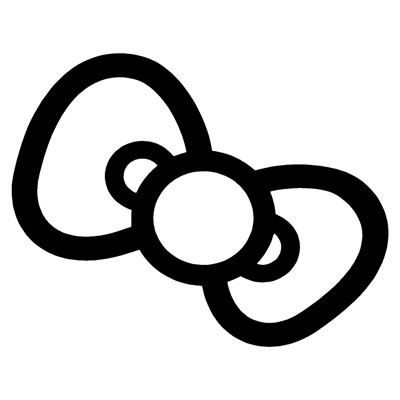 400x400 Hairbow Outline Clipart