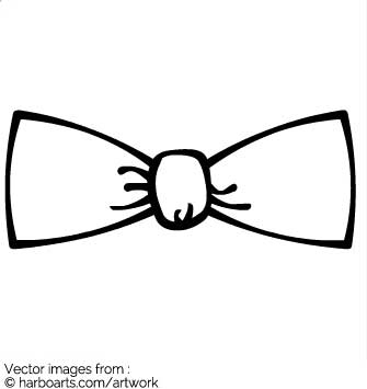 Bow Outline Clipart | Free download on ClipArtMag