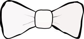 296x138 Bow Tie White Clip Art