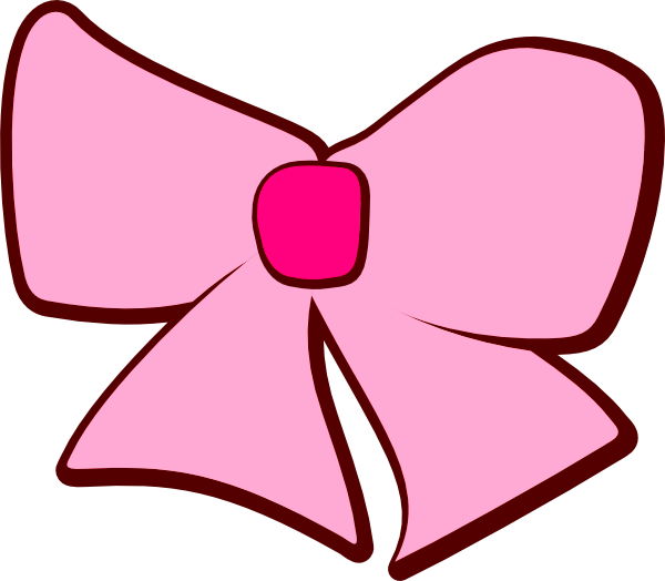 600x524 Pink Brown Bow Clip Art