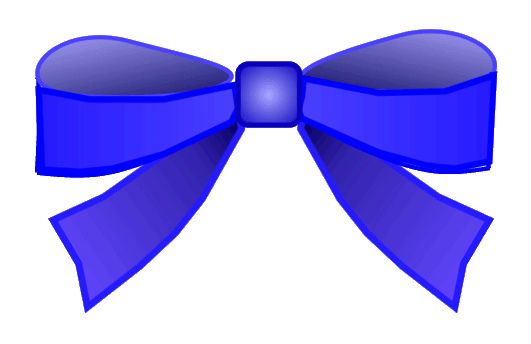 531x344 Blue Bow Clipart