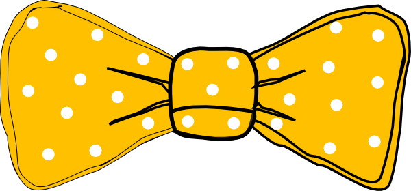 600x280 Bow Tie Yellow Clip Art
