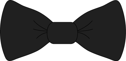 423x207 Black Bow Tie Clip Art
