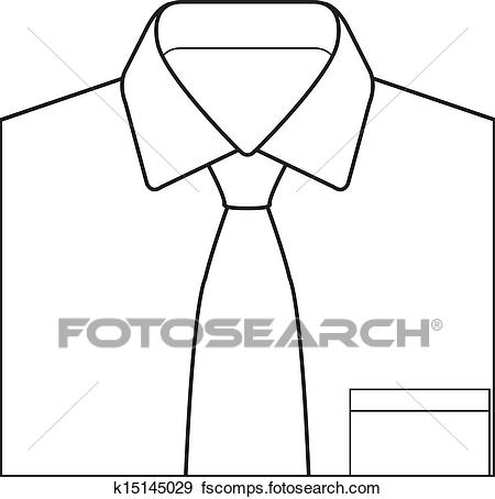 450x454 Clip Art Of Shirt And Tie Vector K15145029
