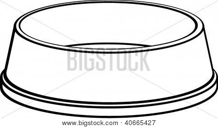 450x264 Dog Bowl Black And White Clipart