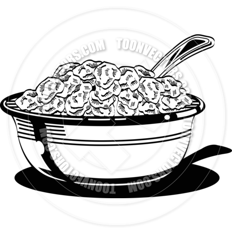 460x460 Cartoon Cereal Bowl Vector Illustration By Clip Art Guy Toon