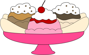 300x187 Bowl Clipart Banana Split