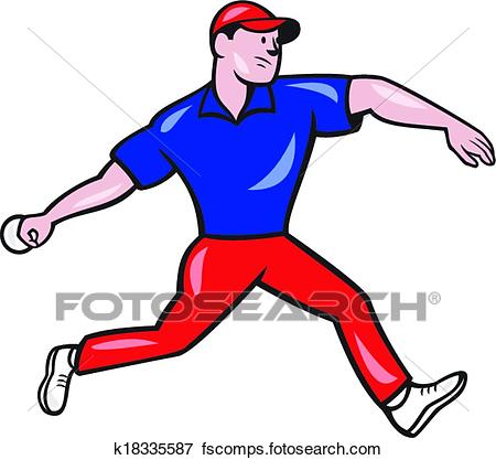 450x417 Clip Art Of Cricket Bowler Bowling Ball Side K18335587