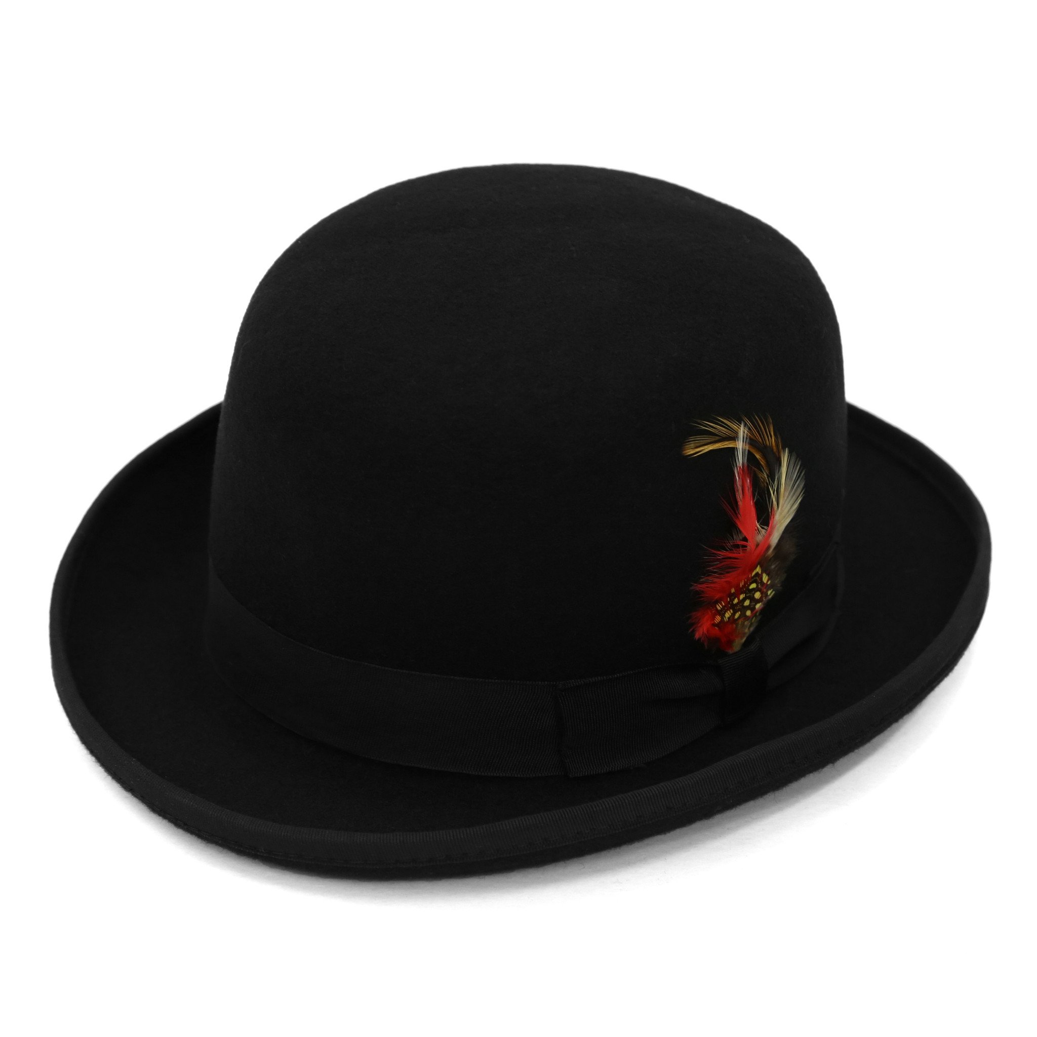 2048x2048 Classy Black Derby Bowler Hat Charlie Chaplin Hat Ferrecci