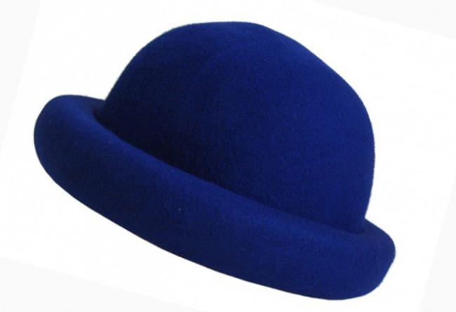 650x445 Derby Rolled Up Brim Bowler Hat