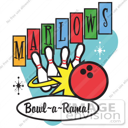 450x450 Royalty Free Cartoon Clip Art Of A Red Bowling Ball Crashing Into