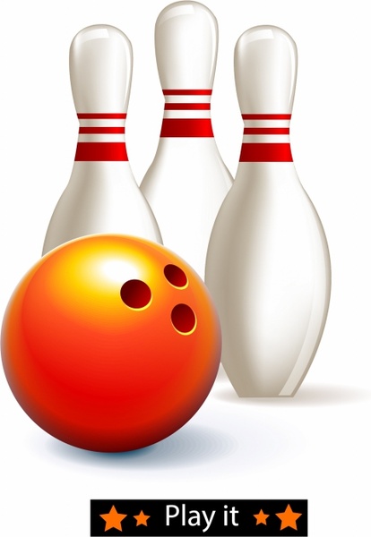 414x600 Bowling Ball And Pins Free Vector In Adobe Illustrator Ai ( Ai