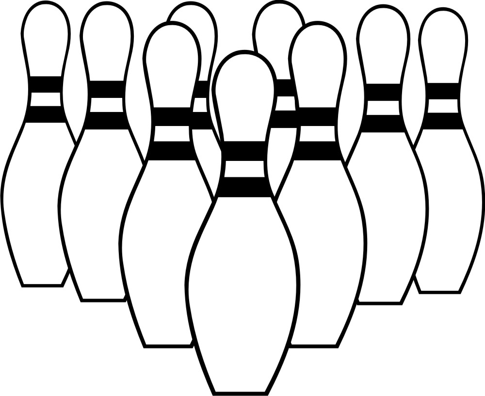 1000x817 Bowling Clipart Black And White
