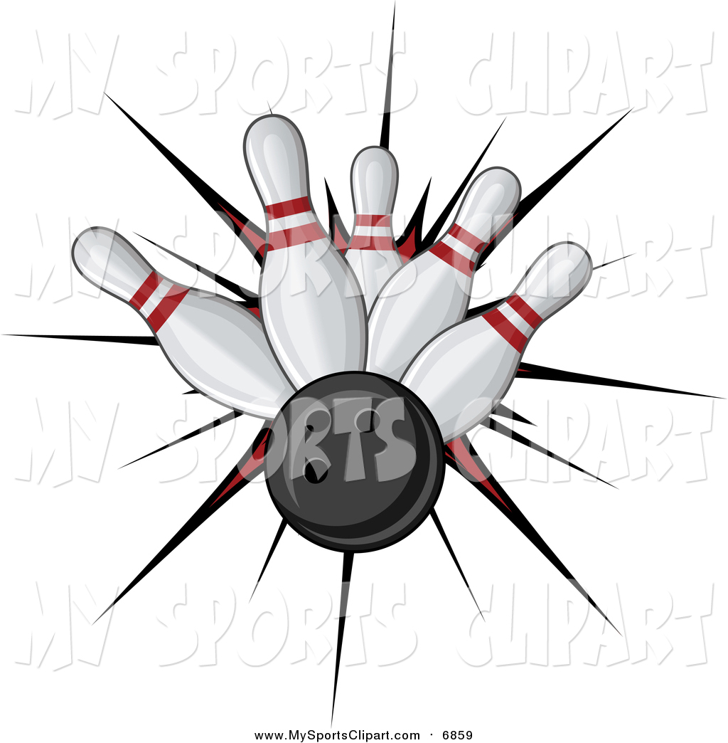 1024x1044 Sports Clip Art Of A Bowling Ball Smashing Into Pins By Vector